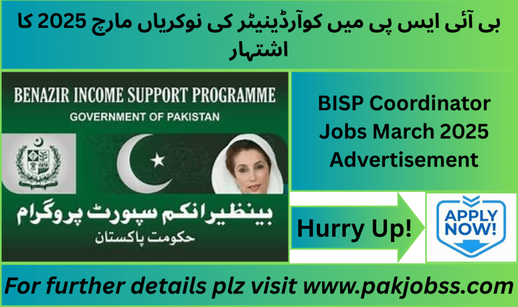 BISP Coordinator Jobs March 2025 Advertisement