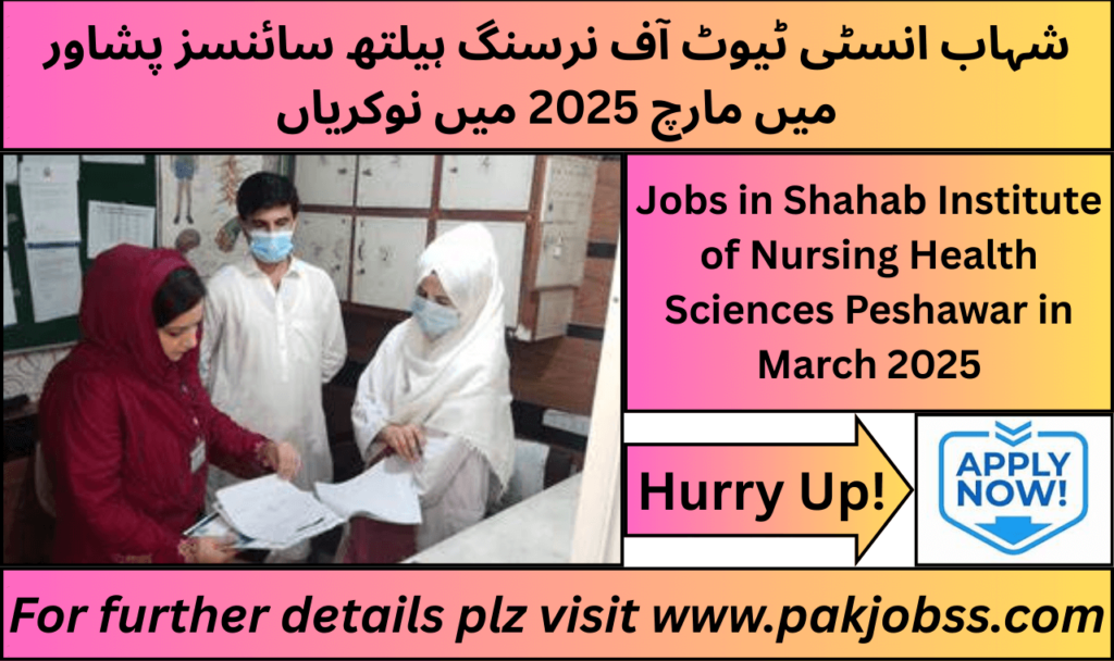 Shahab Institute of Nursing & Health Sciences Peshawar job advertisement 2025