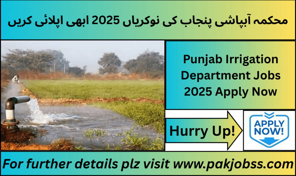 Irrigation Department Punjab Jobs 2025 official advertisement and application process.