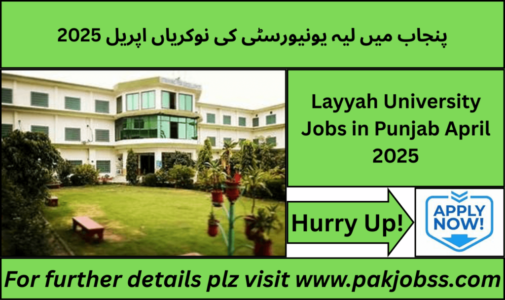 University of Layyah Jobs Advertisement