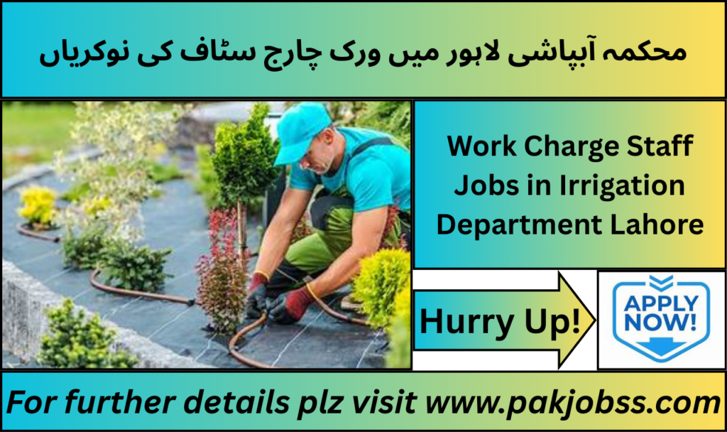 Irrigation Department Lahore hiring work charge staff